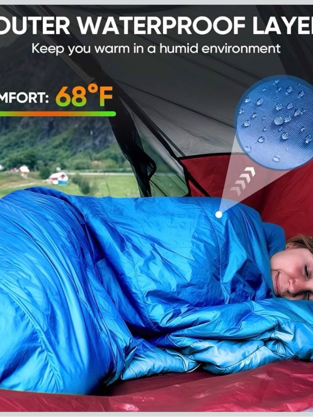 Camping sleeping bags, 3 pack - Picture 5 of 10
